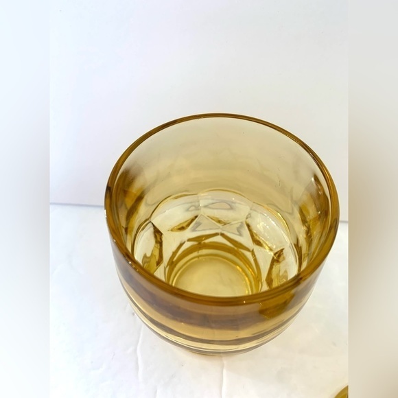 3 Continental Can Company MCM Optic Dot /Thumbprint 8 Oz Amber Glasses 5… - Picture 4 of 9